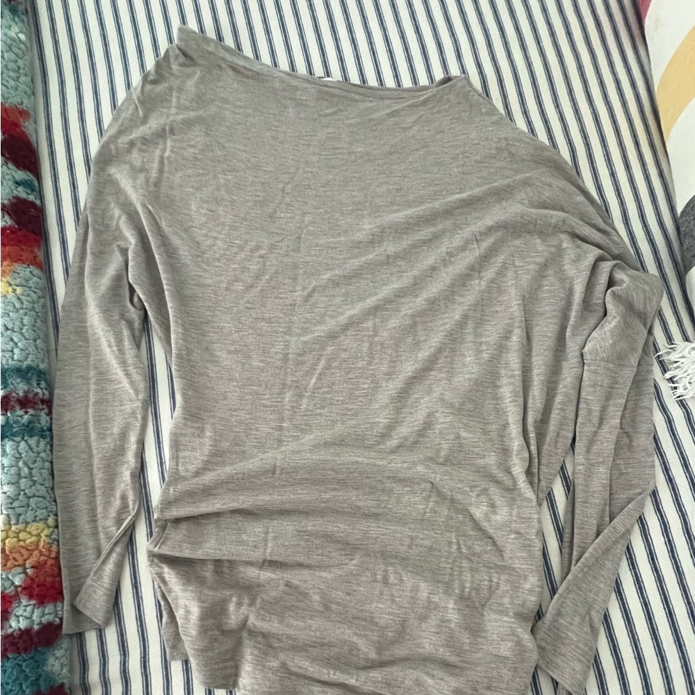 Reiss Taupe Long Sleeve Top